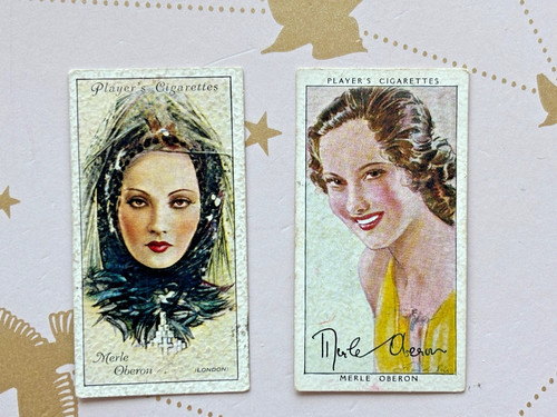 Merle oberon cigarette cards - oberon,