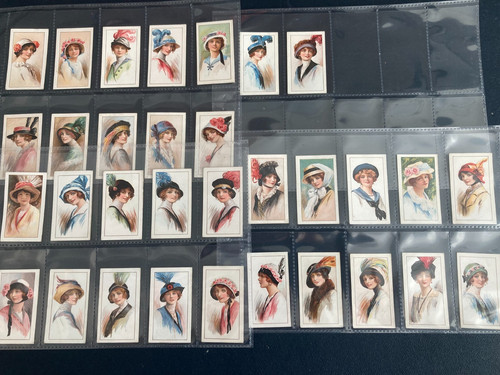 Cigarette cards picture hats - cards,